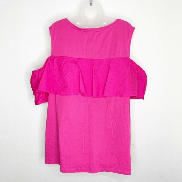 Lane Bryant Cold Shoulder Blouse Tank Top Hot Pink - Picture 4 of 4